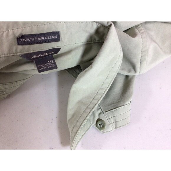 Eddie Bauer Utility Shirt Roll Up Sleeves Womens Large - Picture 5 of 8